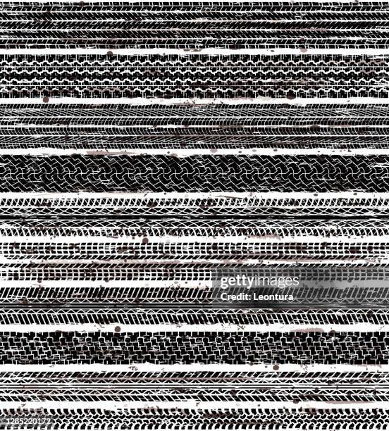 nahtlose reifenspuren - raupenfahrwerk stock-grafiken, -clipart, -cartoons und -symbole