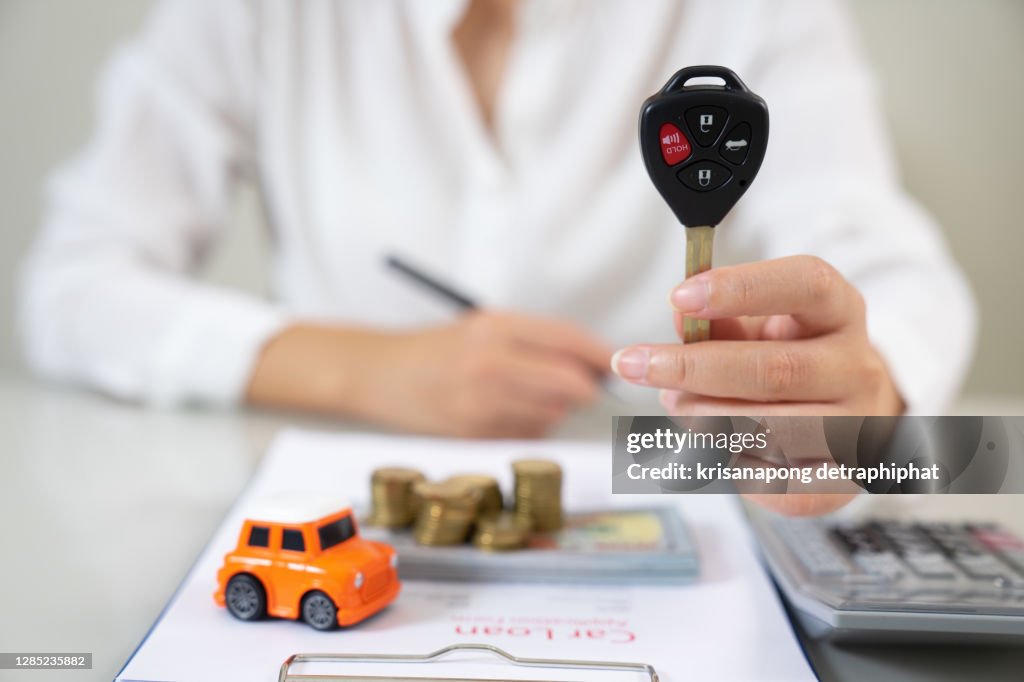 Car insurance concept,car sale,loan ,car loan