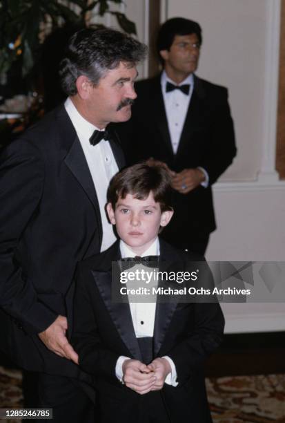 American actor Henry Thomas and his father, Henry Thomas Sr, attend the 40th Annual Golden Globe Awards, held at the Beverly Hilton Hotel in Beverly...