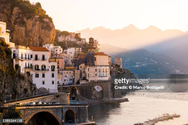 atrani, amalfi coast, italy - italien stock-fotos und bilder