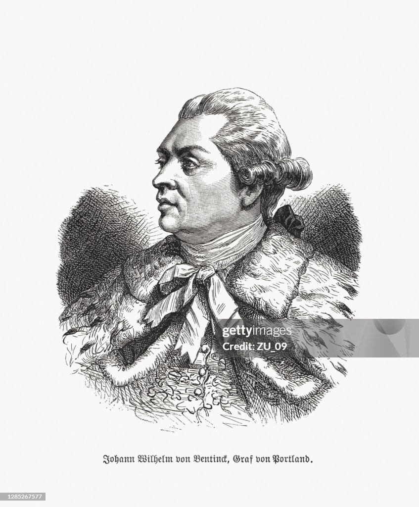 William Bentinck (1649-1709), Dutch-English courtier, wood engraving, published in 1893