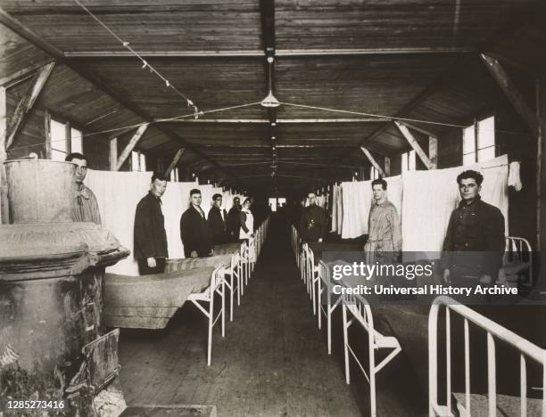 Influenza Ward, U.S. Army Base Hospital No. 88, Langres, France, 1914-1918.