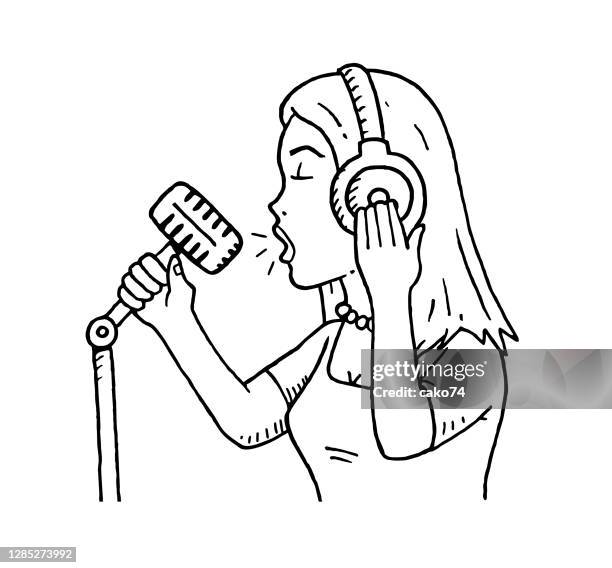 Singer Person Drawing Person Singing Drawing Photos and Premium High Res Pictures - Getty Images