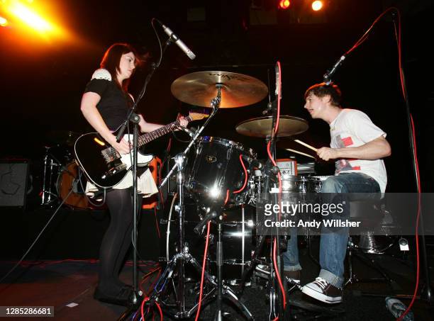 Brighton-based indie duo Blood Red Shoes performing in Cardiff in 2007