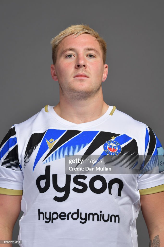 Tom Rugby Bath Tom Doughty of Bath poses during the Bath Rugby Squad Photo Call at ...
