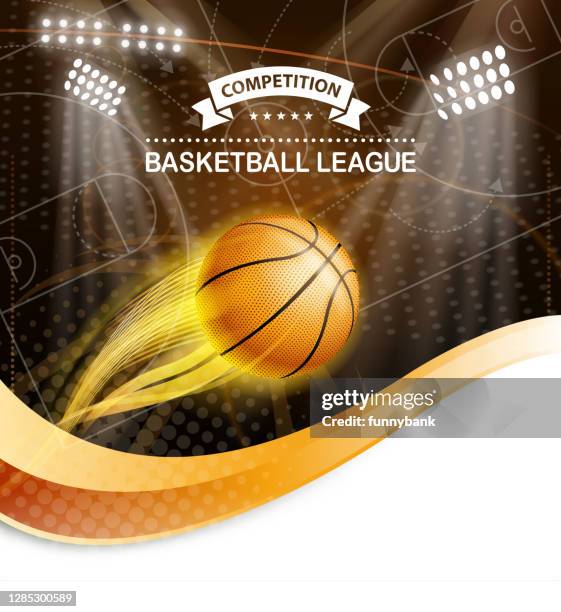 basketball burning - sports hall stock illustrations