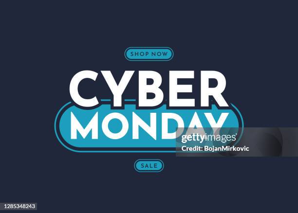 cyber monday sale. shop now. vector - cyber monday background stock illustrations