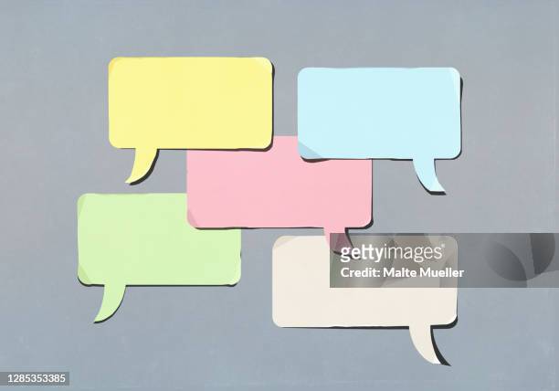 speech bubble adhesive notes - sticky stock illustrations