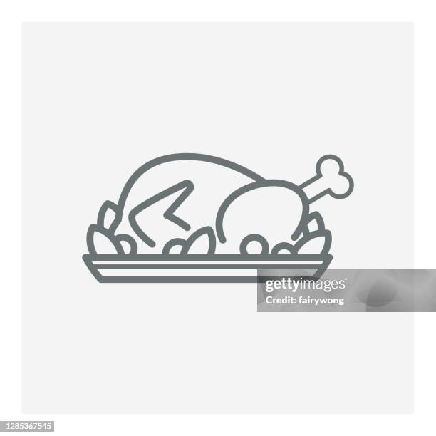 roast turkey icon - roasted tomatoes stock illustrations