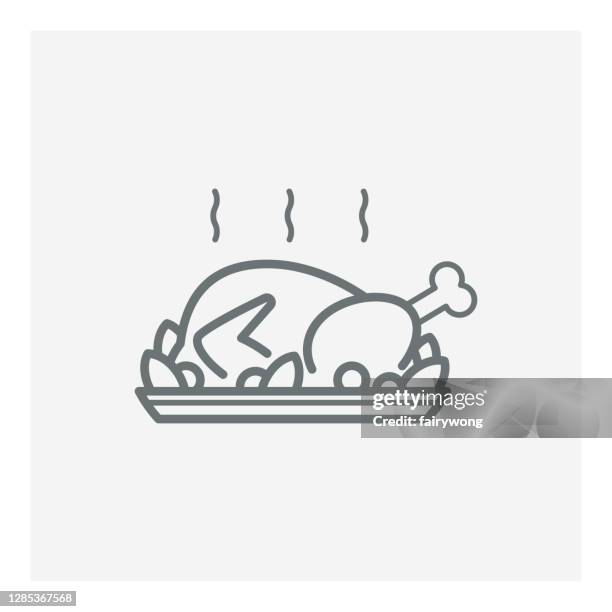 ilustraciones, imágenes clip art, dibujos animados e iconos de stock de icono de pavo asado - thanksgiving cartoon