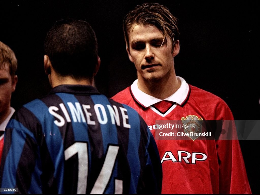 Diego Simeone and David Beckham