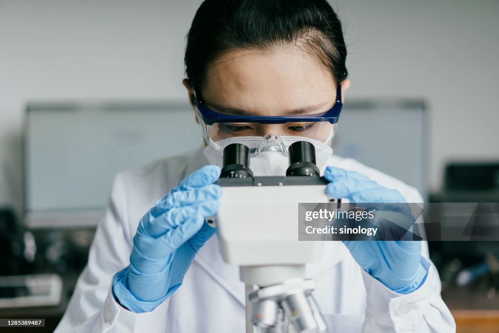 Doctor working in hospital laboratory