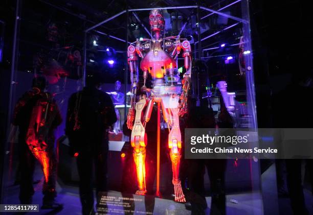 Original T-800 Endoskeleton robot used in filming 'Terminator Salvation' is on display during the 'ROBOTS' exhibition, which explores the 500-year...