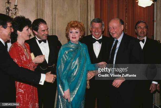 Lucille Ball's daughter American actress Lucie Arnaz and her husband American actor Laurence Luckinbill, American actress and comedian Lucille Ball...