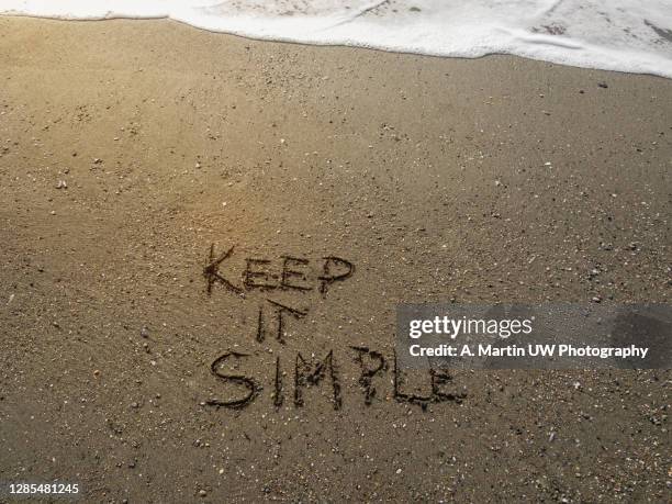 keep it simple. inspiration and motivation quote 'keep it simple' - effortless stock pictures, royalty-free photos & images
