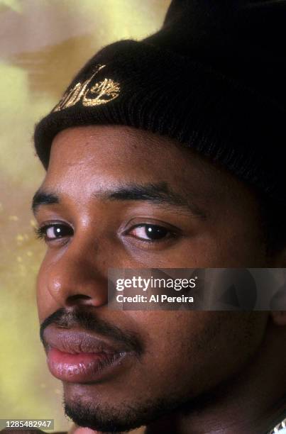 Rapper Domino appears in a portrait wearing a Timberland hat and a Grambling State University T-Shirt) taken on January 10, 1994 in New York City.