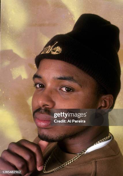 Rapper Domino appears in a portrait wearing a Timberland hat and a Grambling State University T-Shirt) taken on January 10, 1994 in New York City.