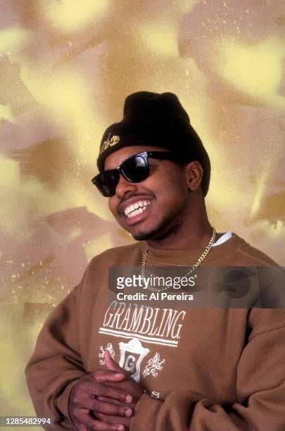 Rapper Domino appears in a portrait wearing a Timberland hat and a Grambling State University T-Shirt) taken on January 10, 1994 in New York City.