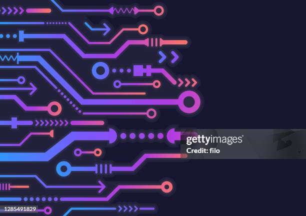 technology circuit abstract background - virtual convention stock illustrations