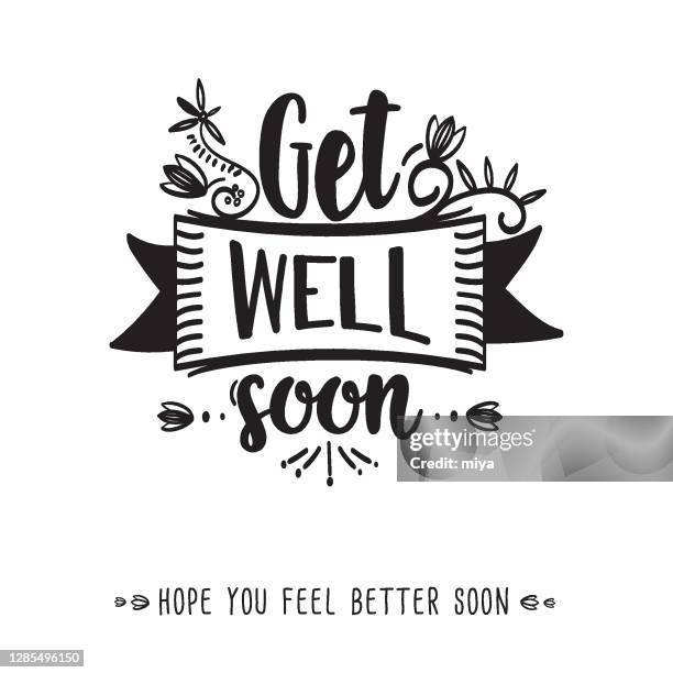 stockillustraties, clipart, cartoons en iconen met snel goed worden / vector illustratie - get well card