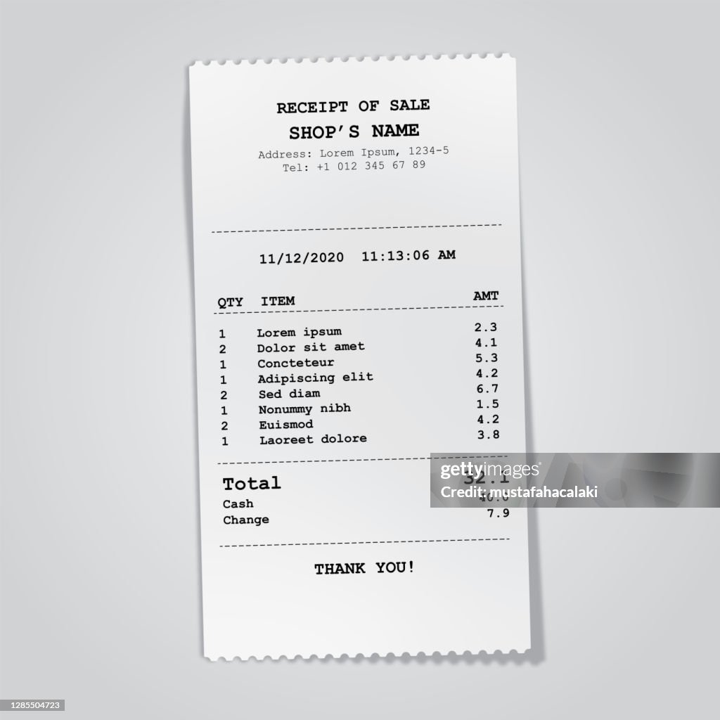 Receipt of sale