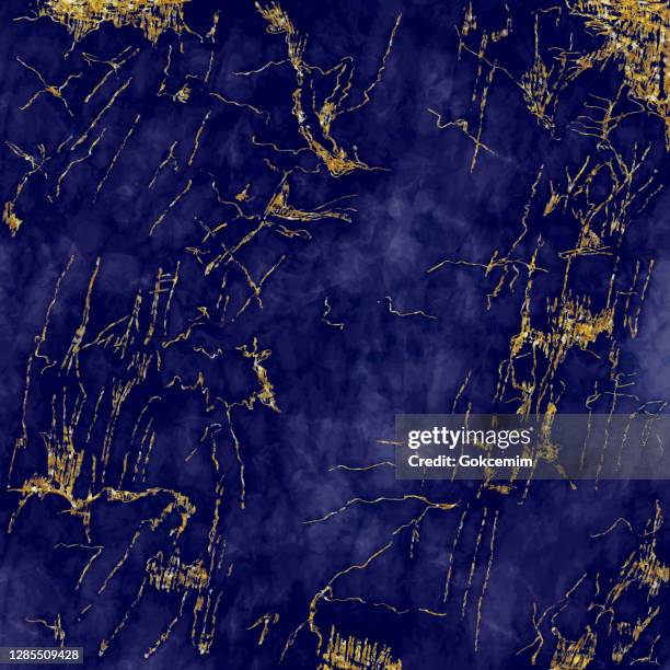 ilustrações de stock, clip art, desenhos animados e ícones de navy blue marble texture with gold veins vector background, useful to create surface effect for your design products such as background of greeting cards, architectural and decorative patterns. trendy template inspiration for your design. - marbled effect