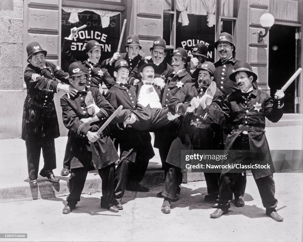 Keystone Cops And Ben Turpin Mack Sennett
