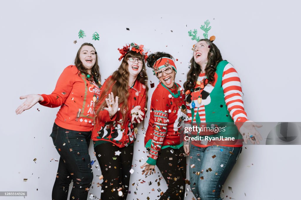 Christmas Ugly Sweater Party With Adult Friends