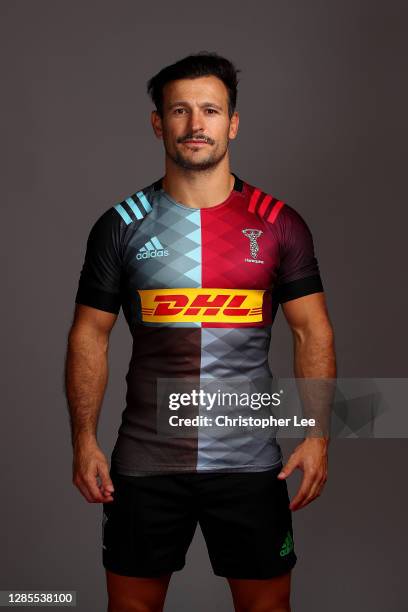 Danny Care of Harlequins poses for a portrait during the Harlequins squad photo call for the 2020-21 Gallagher Premiership Rugby season at Twickenham...