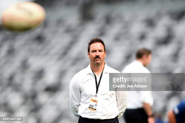 Assistant coach Ryan Martin of Otago looks on ahead of the round 10 Mitre 10 Cup match between Otago and Tasman at Forsyth Barr Stadium on November...