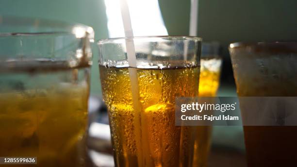 ice tea ready to drink - mint sweet stock pictures, royalty-free photos & images