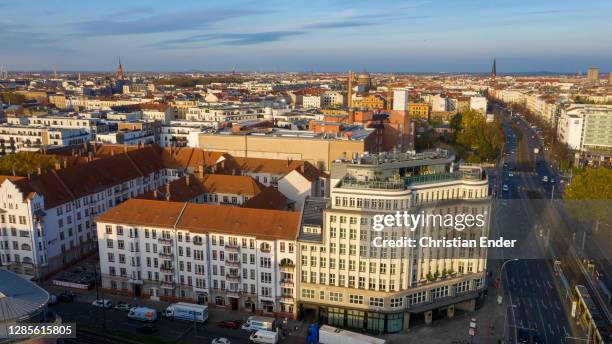 In this aerial view the Soho House Berlin stands during a four-week semi-lockdown during the second wave of the coronavirus pandemic on November 12,...