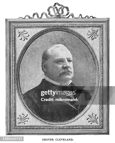 Portrait of Stephen Grover Cleveland, 22nd and 24th president of the United States (1885–1889 and 1893–1897)