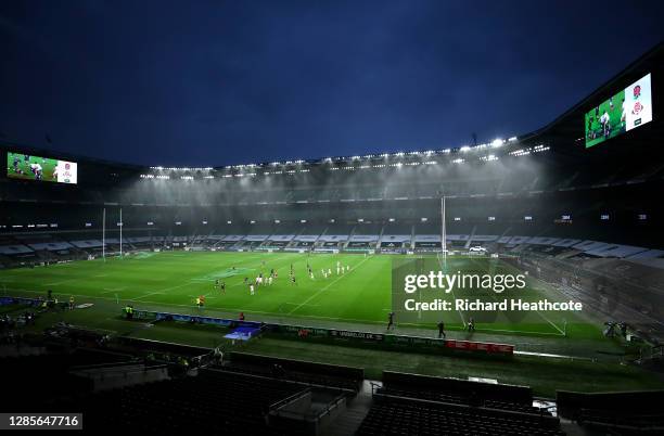 General view of play during the 2020 Autumn Nations Cup, Quilter International match between England and Georgia at Twickenham Stadium on November...