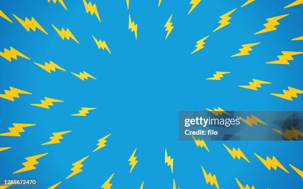 stockillustraties, clipart, cartoons en iconen met bliksemschicht achtergrondpatroon - elektriciteit