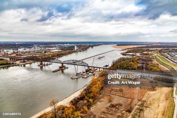 mississippi river - illinois imagens e fotografias de stock