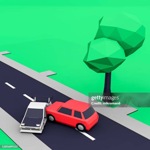 car accident, 3d concept - graphic car accidents stock pictures, royalty-free photos & images