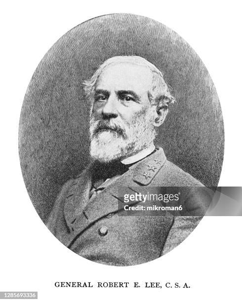 portrait of general robert edward lee - civil war stockfoto's en -beelden