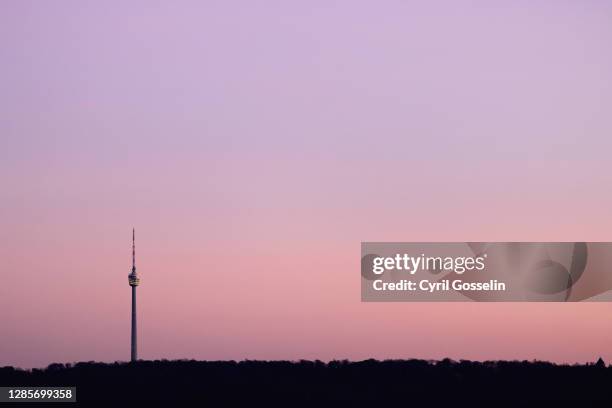 fernsehturm stuttgart - fernsehturm stuttgart stock pictures, royalty-free photos & images