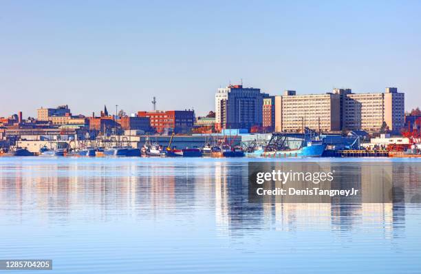 new bedford skyline - new bedford stock pictures, royalty-free photos & images