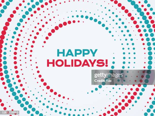 happy holidays festive abstract holiday background pattern - pop mart stock illustrations