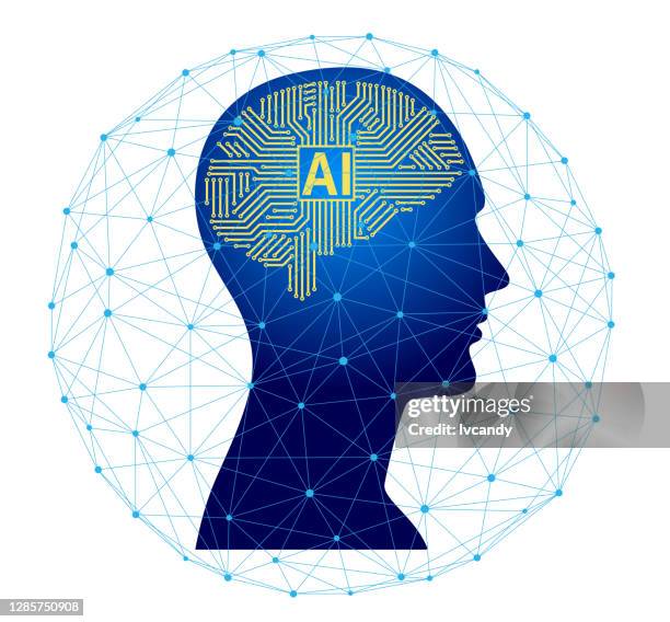 artificial intelligence - artificial intelligence brain stock illustrations