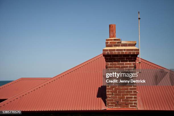 chimney - brick chimney stock pictures, royalty-free photos & images