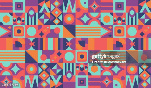 geometric graphic design covers - tile pattern stock illustrations