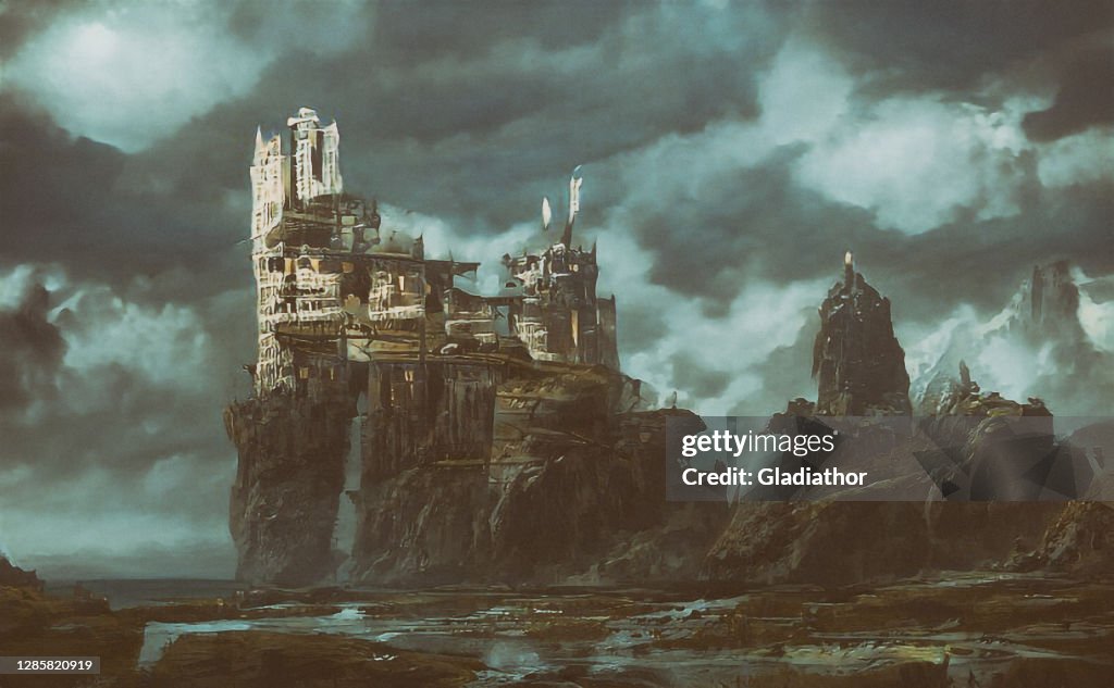 抽象的な未来的黙示録的背景