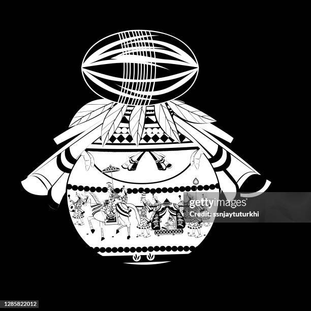 hindu wedding invitation card, - wedding dance stock illustrations
