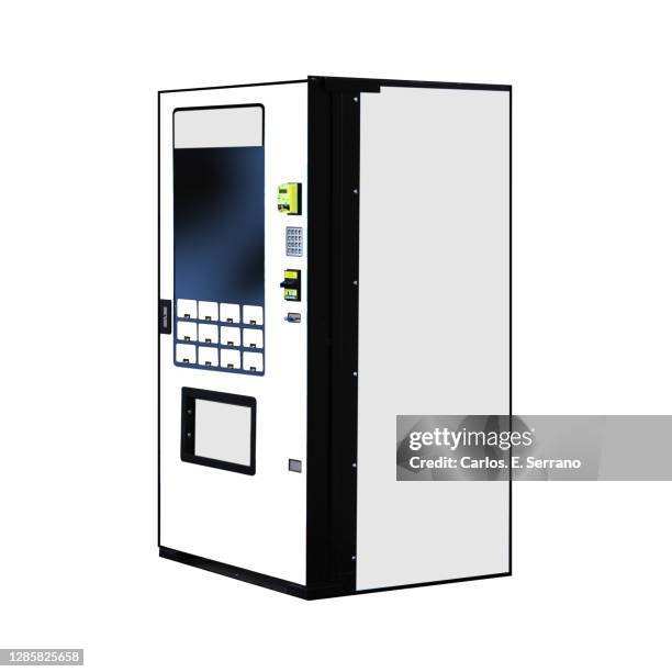 ice cream vending machine ready for branding - vending machine stock pictures, royalty-free photos & images