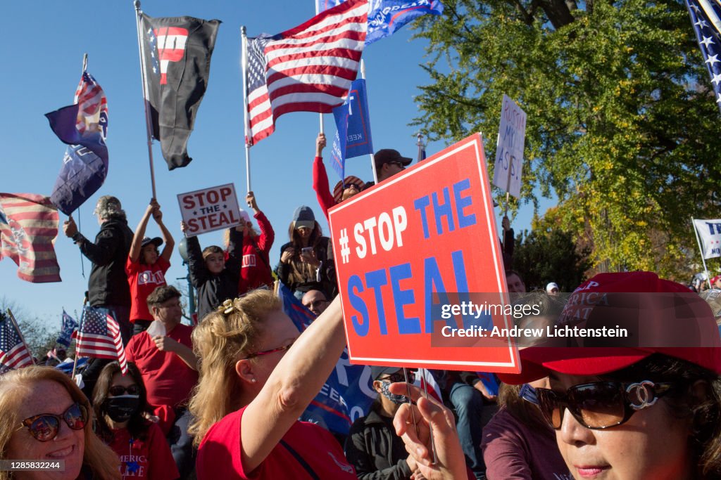 Trump supporters rally in Washington to declare the election results a fraud