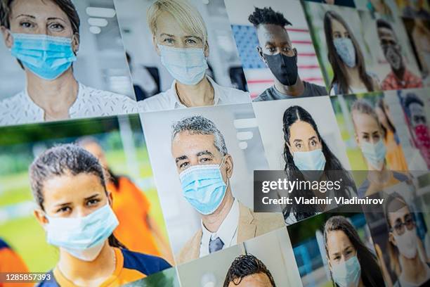 With Mask 167 Grid Of People In Masks Stock Photos, High-Res Pictures, and Images ...