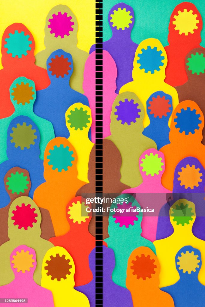 Crowd Divides Divided Worker Crowd High-Res Vector Graphic - Getty Images